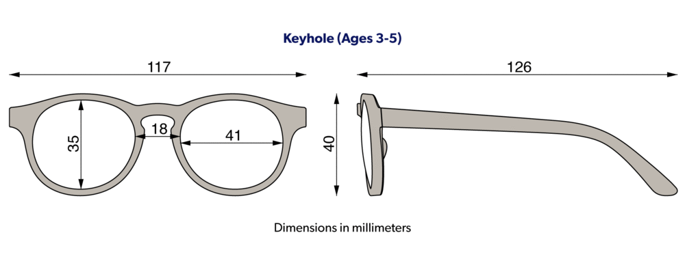 Babiators Keyhole Sunglasses Classic Dimensions